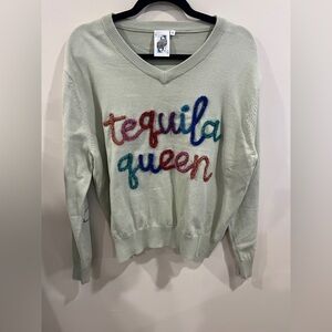 Queen of Sparkles Tequila Sweater Size M